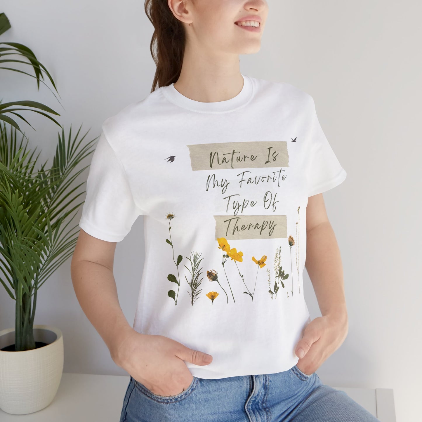 SLH Unisex "Nature Is Therapy" Short Sleeve Tee